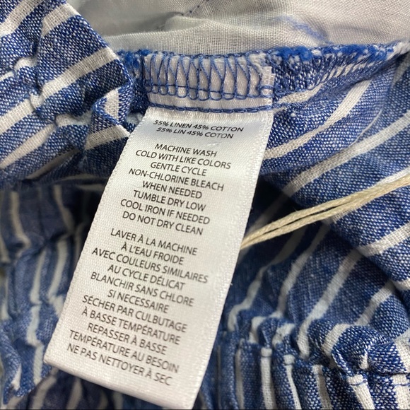 BeachLunchLounge Giavanna Beach Pants Linen Blend in Cerulean Pull On - Picture 9 of 9